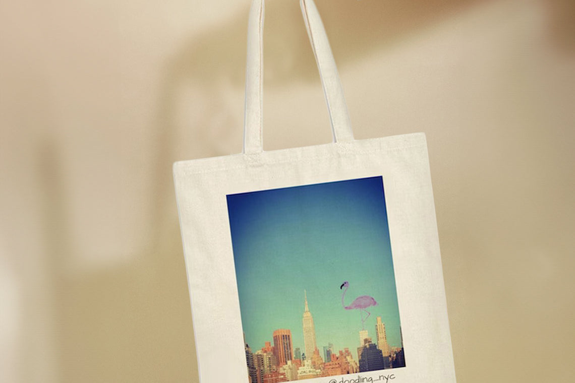 Quirky cotton totes
