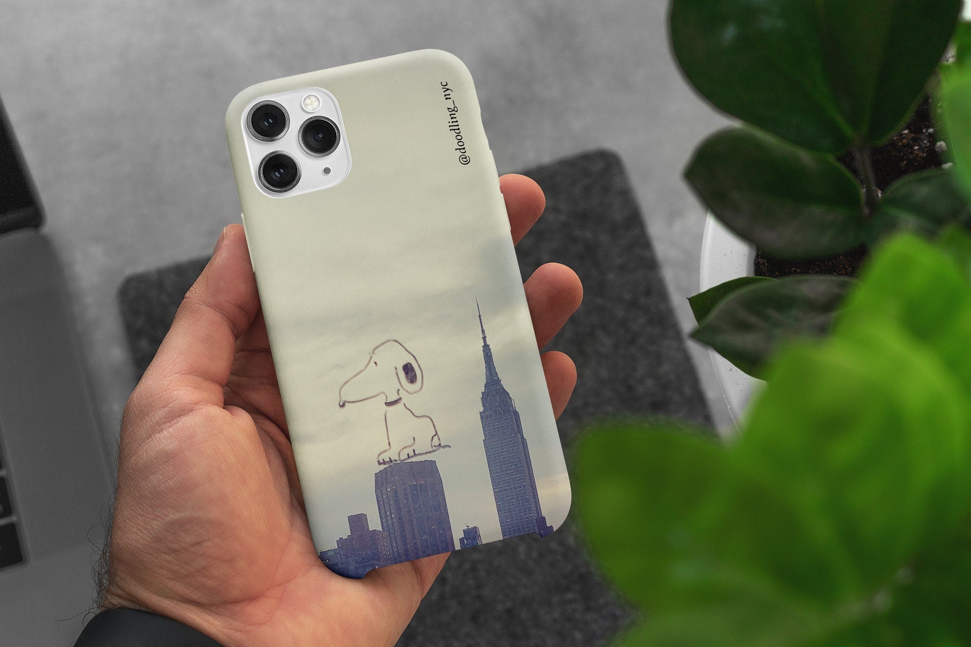 Doodle NYC Skyline Slim Phone Case