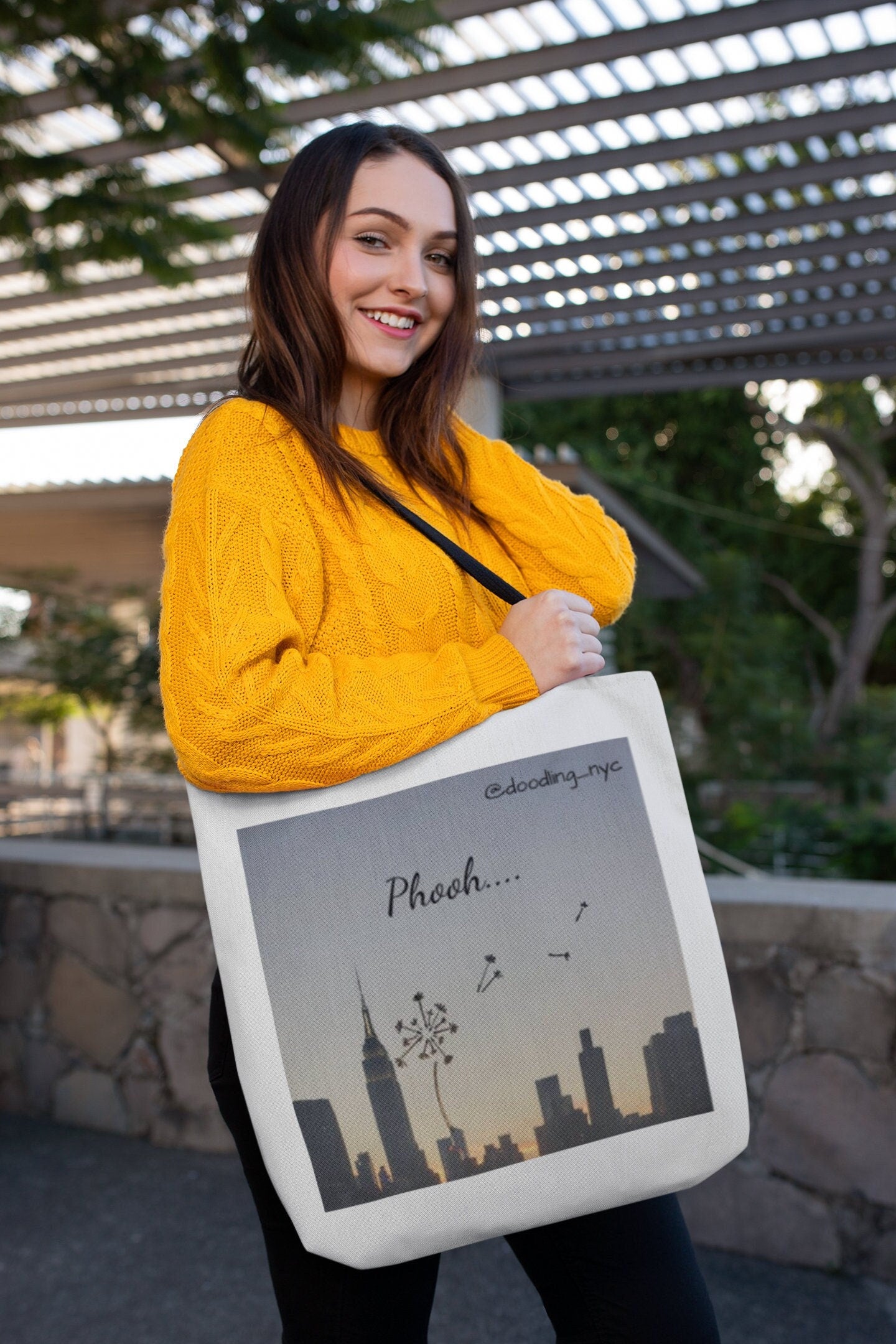 Dandelion Doodle Tote Bag